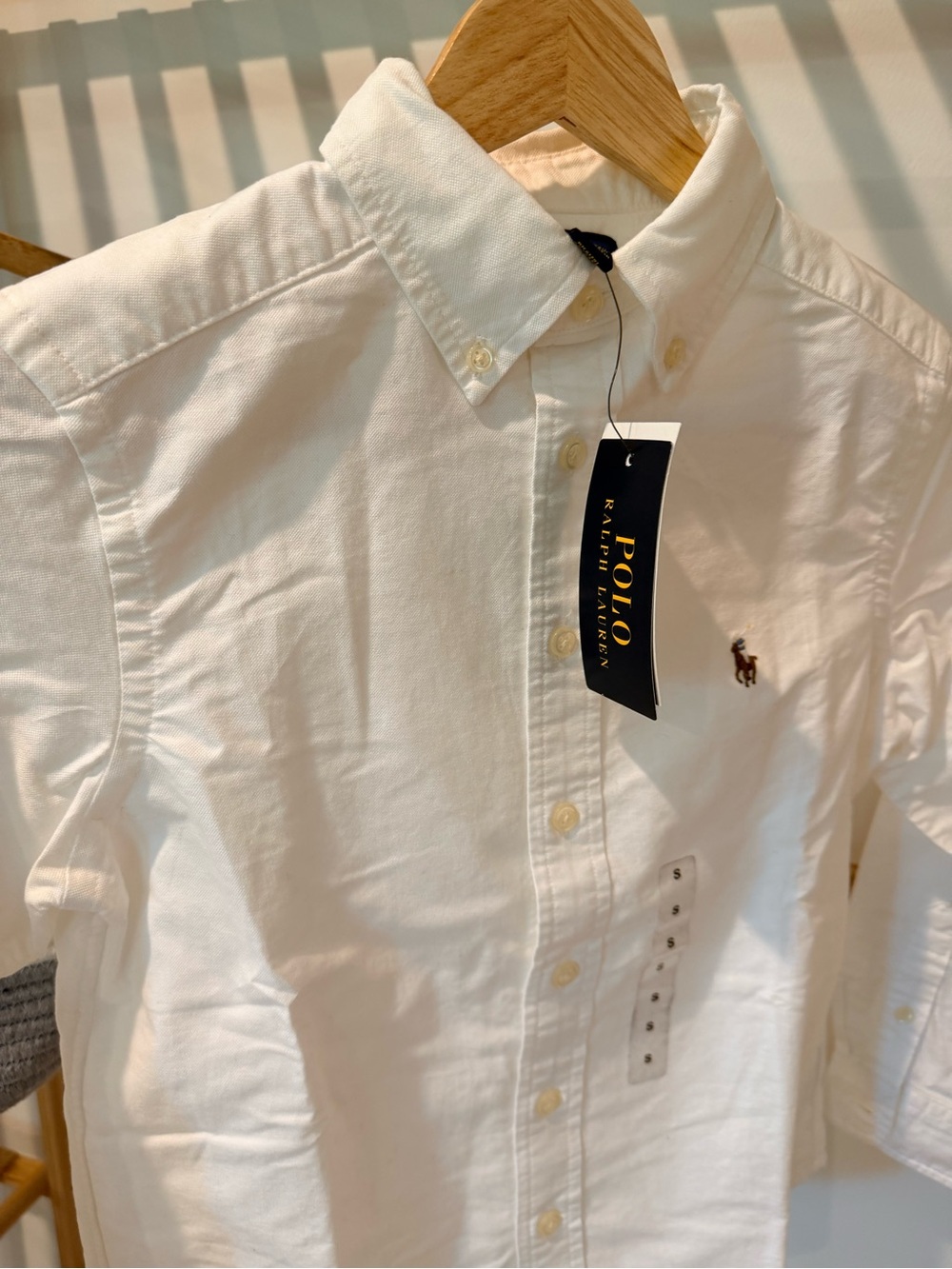 Polo by Ralph Lauren White Button-Down Oxford Shirt with Embroidered Pony